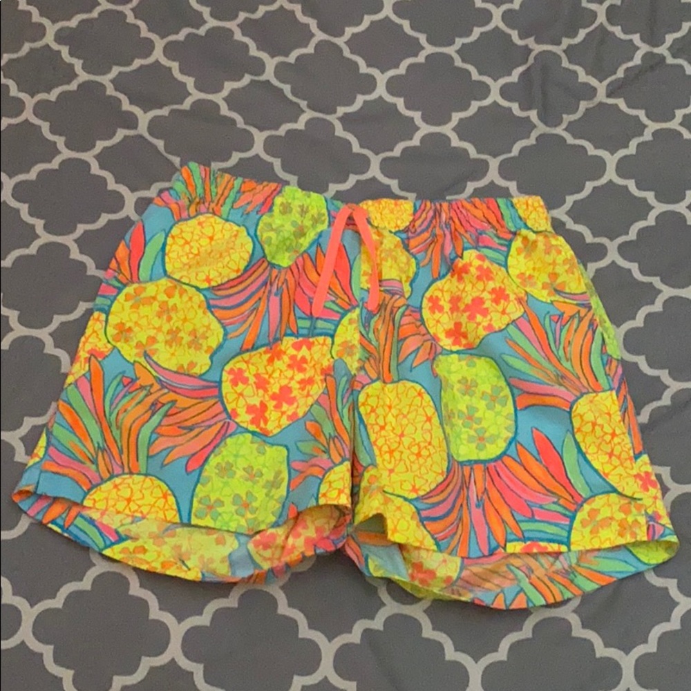 Chubbies neon pineapple swim trunks